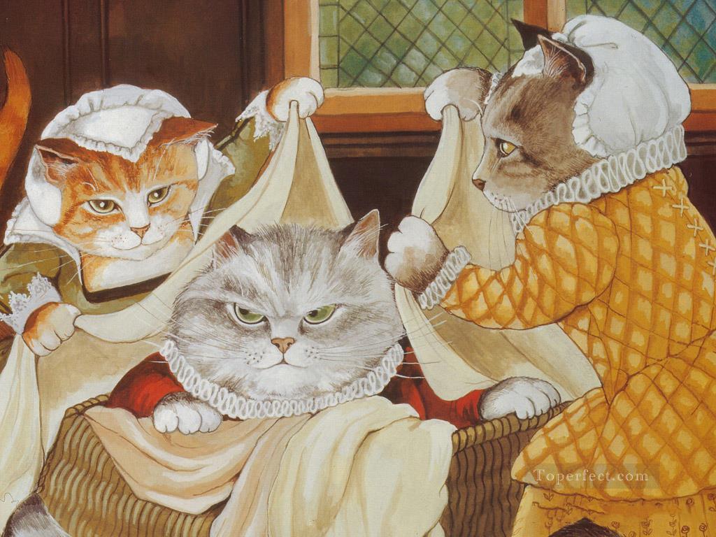 Los gatos de Shakespeare Susan Herbert Pintura al óleo